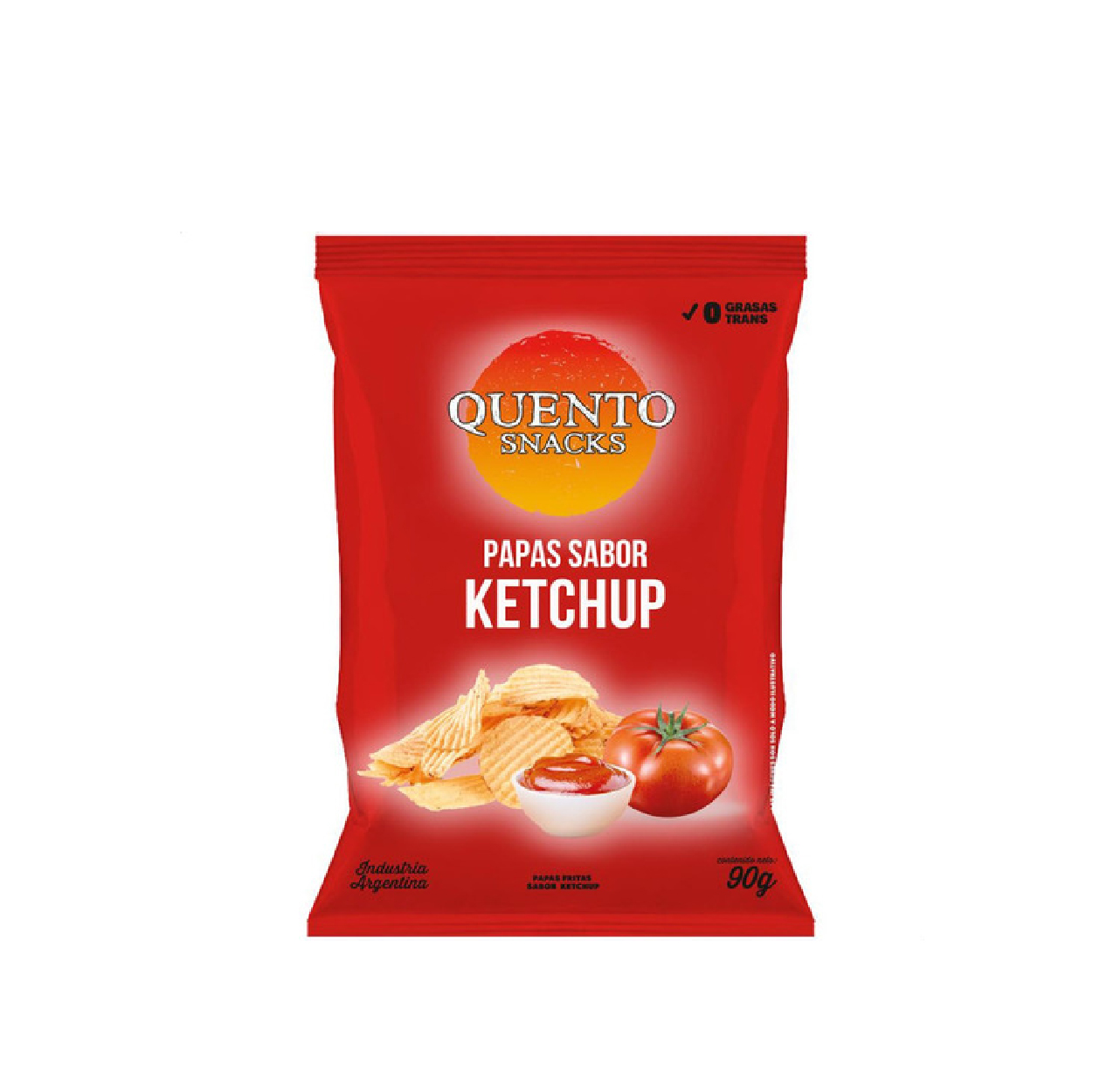 Quento Snacks QUENTO KETCHUP 90G - Flaming #AcompañamosTusMomentos
