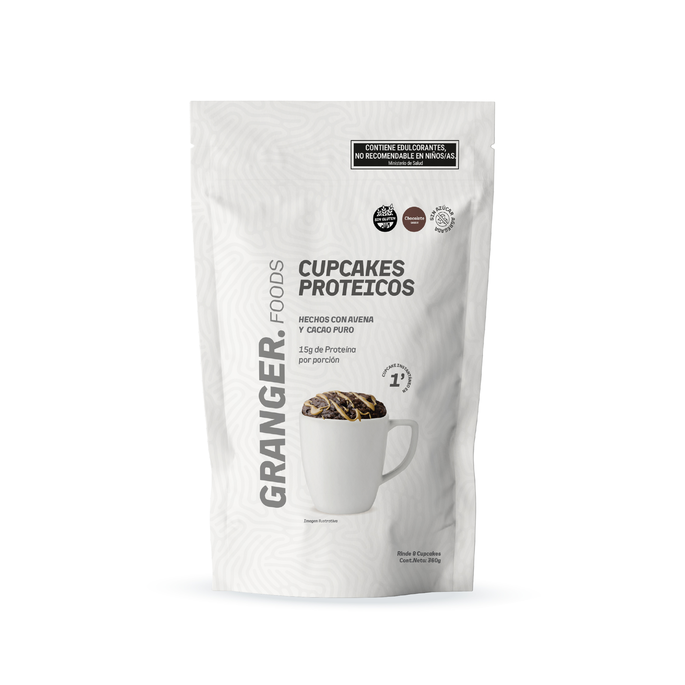 CUPCAKES PROTEICOS CHOCOLATE GRANGER FOODS 360GR