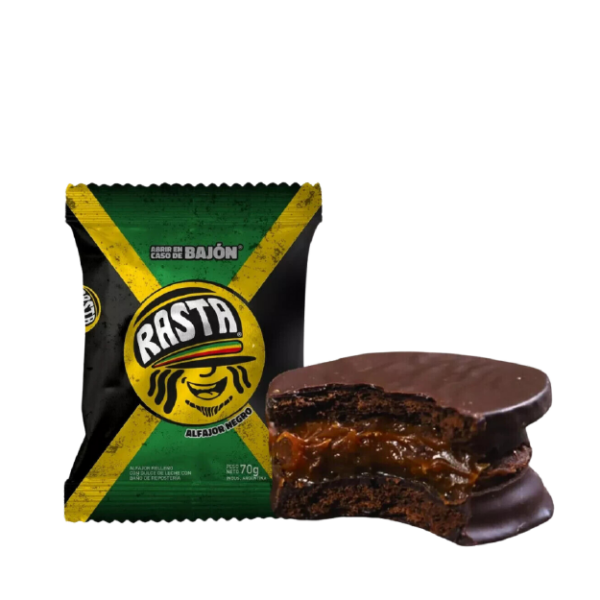 ALFAJOR RASTA CHOCOLATE NEGRO