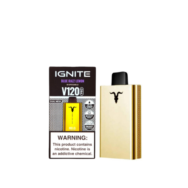 VAPER IGNITE GOLD V120 BLUE RAZZ LEMON