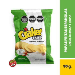PAPAS FRITAS CREMA Y CEBOLLA CRAKET 90G