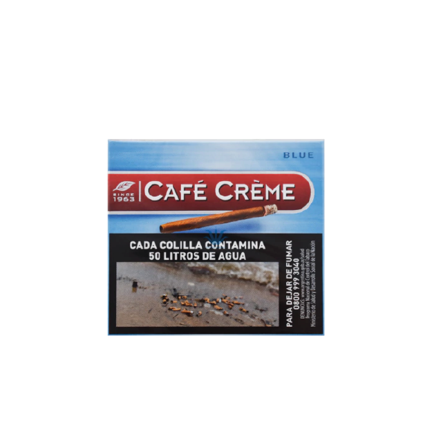 BOX X 10 PURITOS CAFE CREME BLUE