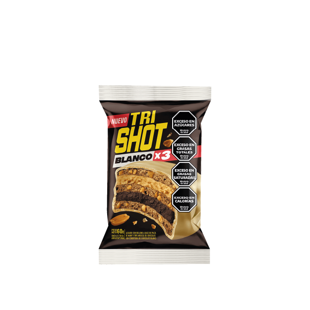 ALFAJOR SHOT TRIPLE BLANCO 60G