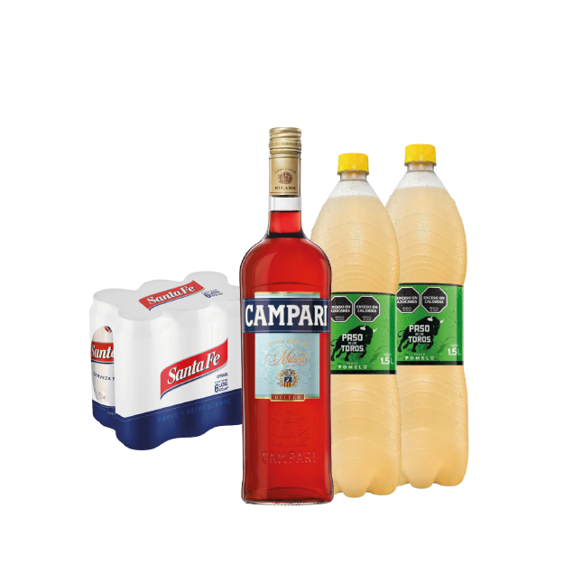 GANGA 4: 1 CAMPARI 750CC + 2 PDLT POMELO 1,5L + 6 SANTA FE 473CC